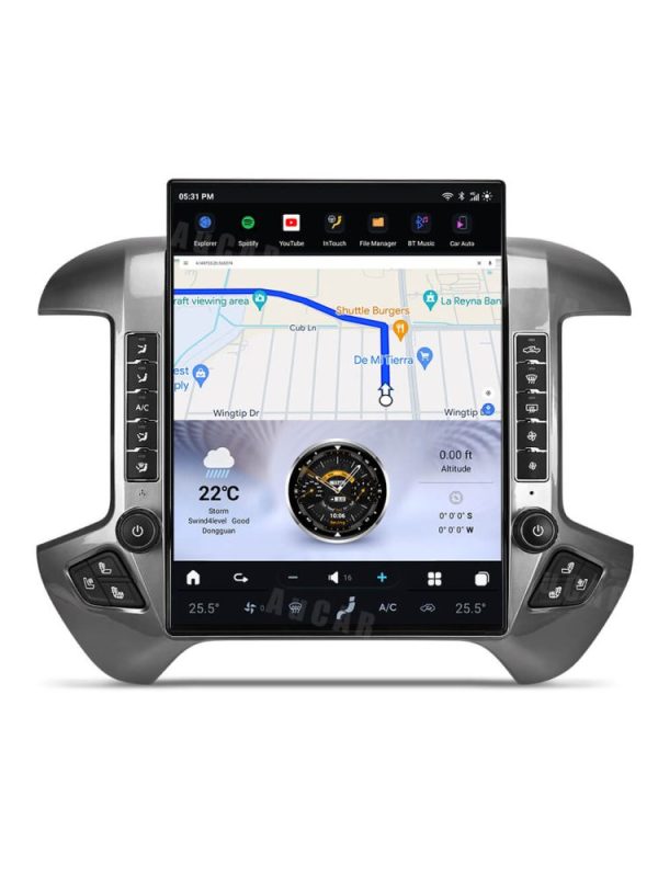 Tesla Android 14.5″ 15.6″ Car Radio GPS Navigation For GMC Sierra Chevrolet Silverado 2015-2019 Car Multimedia Stereo Player